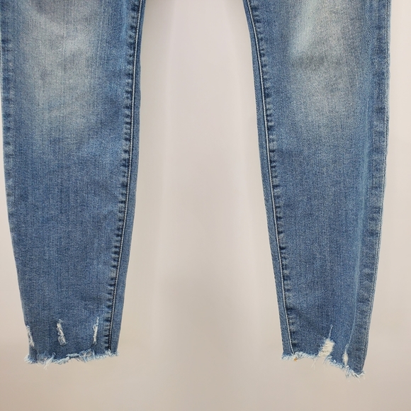Frame Denim Le High Skinny Jeans Raw Hem Distress - Picture 4 of 10
